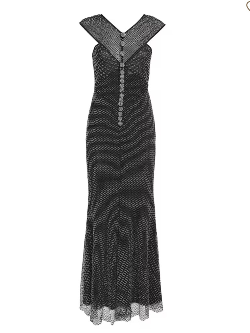 Self-Portrait Embellished Fishnet Dress - Picture 6 of 6